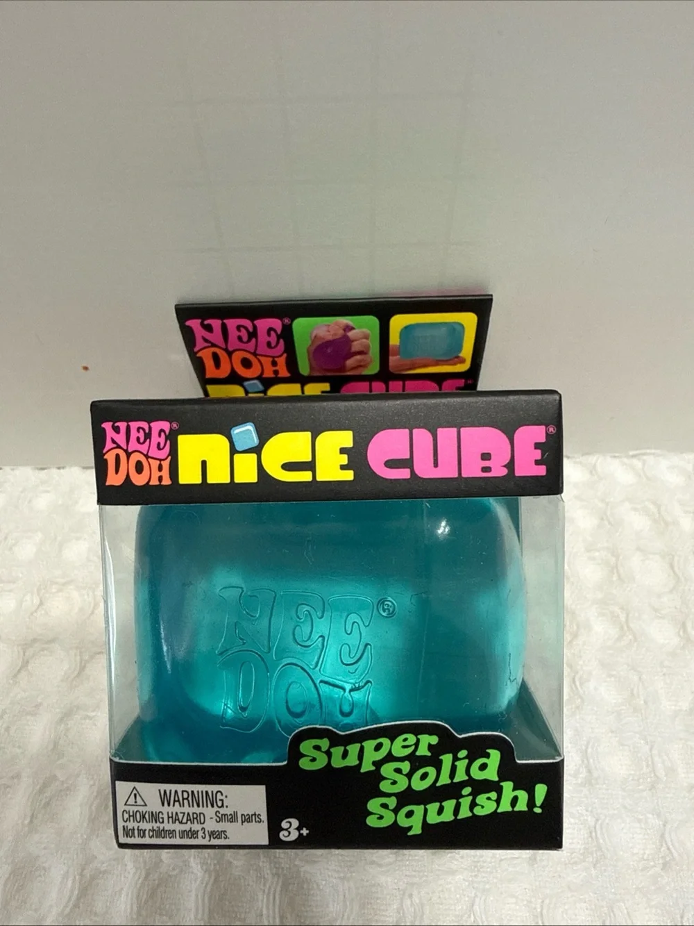 NeeDoh Nice Cube Stress Toy - Teal Blue